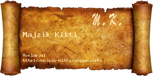 Majzik Kitti névjegykártya
